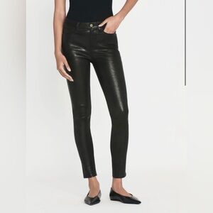 Frame Black Leather Pants Le High Skinny